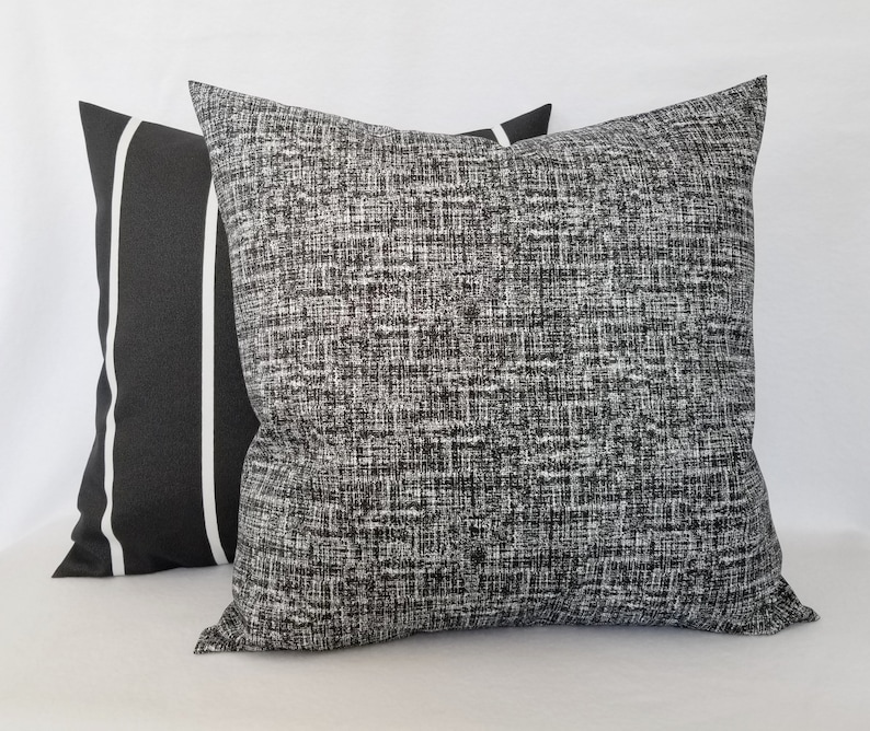 OUTDOOR Pillow Dark Grey Pillow Cover Grey Outdoor Pillow Etsy