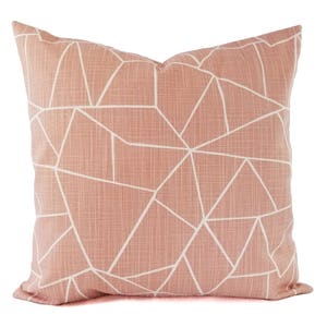 Two Blush Pink Pillow Covers, Decorative Pillow Covers, Modern Pillow Cover, Custom Pillow Sham, Geometric Pillow, Nursery Pillow Baby