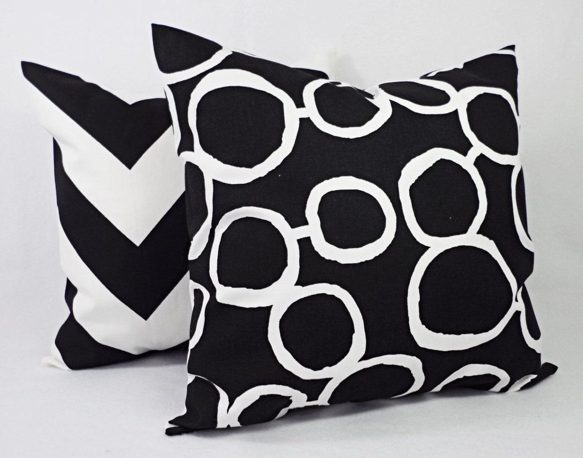 Black And White Throw Pillows
 Black and White Pillow Cover Modern Black Throw Pillow Cover Etsy