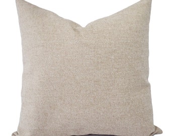 Two Decorative Throw Pillow Covers - Burlap Pillows - Beige Pillows - Rustic Accent Pillow - 16x16 18x18 20x20 22x22 24x24 26x26 12x16