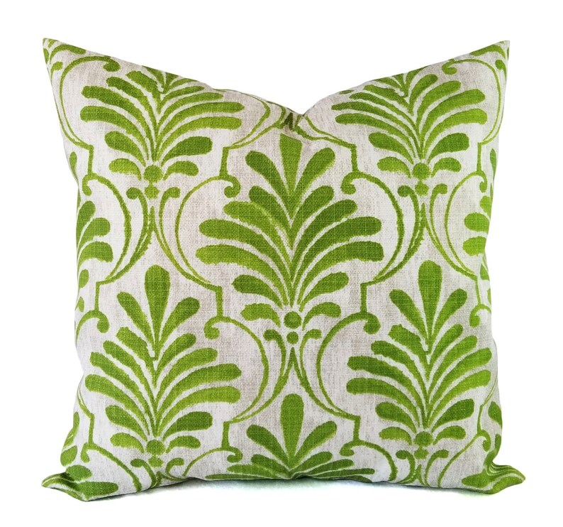 OUTDOOR Pillow Covers Green Pillow Green Pillow Cover Patio Pillow Green Pillows Floral Pillow Damask Pillow Greenery Pillow 3. Ecuador