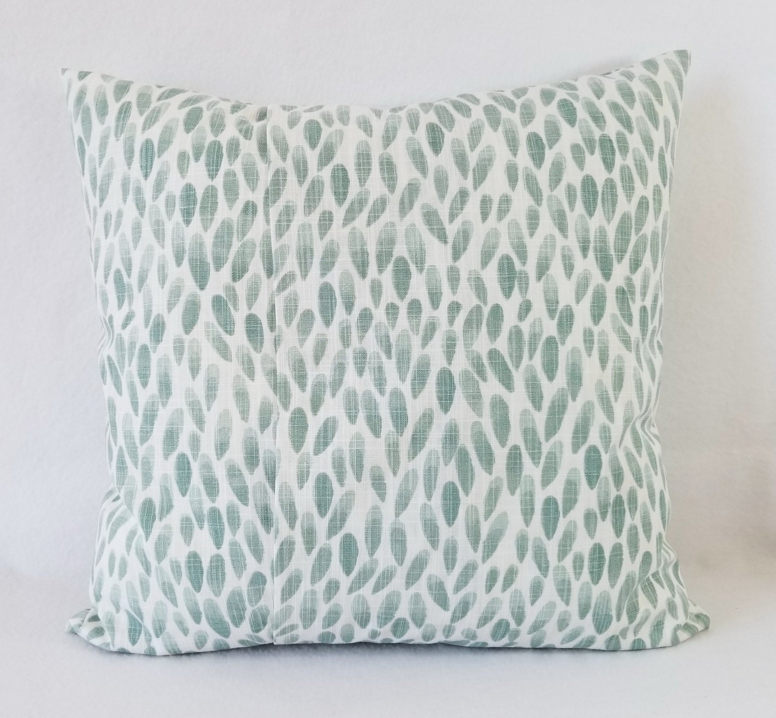 Two Soft Green Decorative Pillow Covers Two White and Green - Etsy
