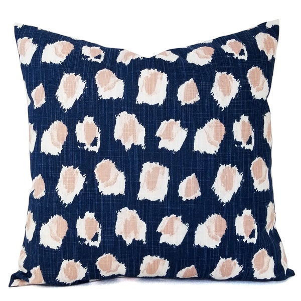 Pink and Navy Throw Pillow Etsy