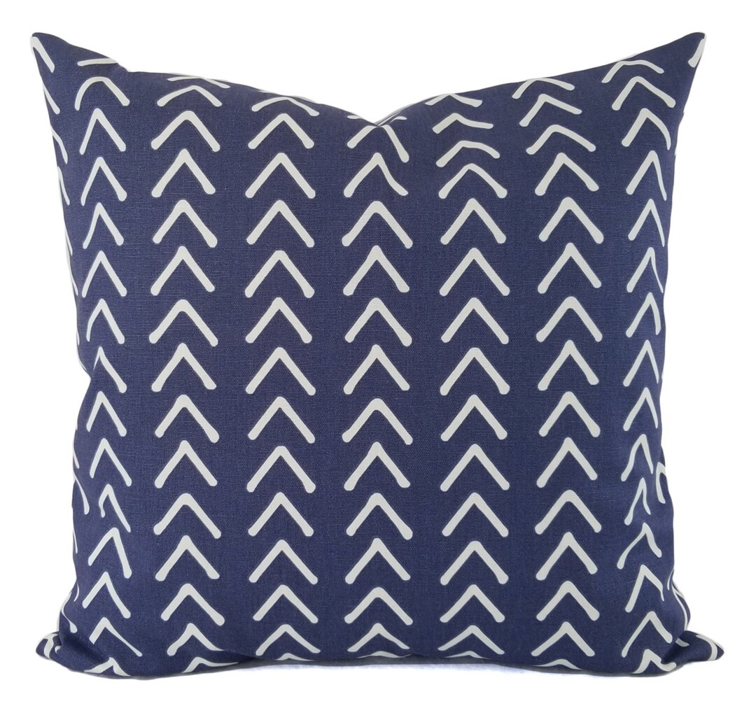 Mudcloth Pillow Cover Blue Pillow Covers Custom Pillow Cover Blue