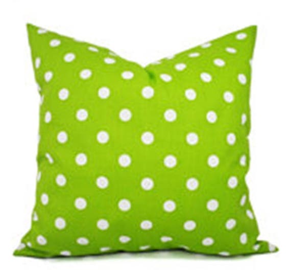Two Green Pillow Shams Green Pillow Cover Green and White Etsy