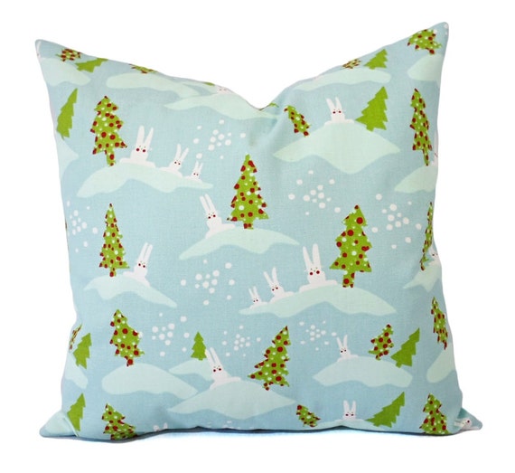 Christmas Holiday Pillows Blue and Green Pillow Cover Aqua Pillows Decorative Pillow Cover Custom 16x16 18x18 20x20 22x22 24 26 Inch Etsy Canada