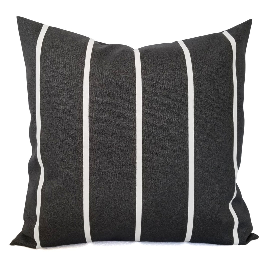 OUTDOOR Dark Grey Pillow Covers Grey Pillows Grey Pillow Etsy