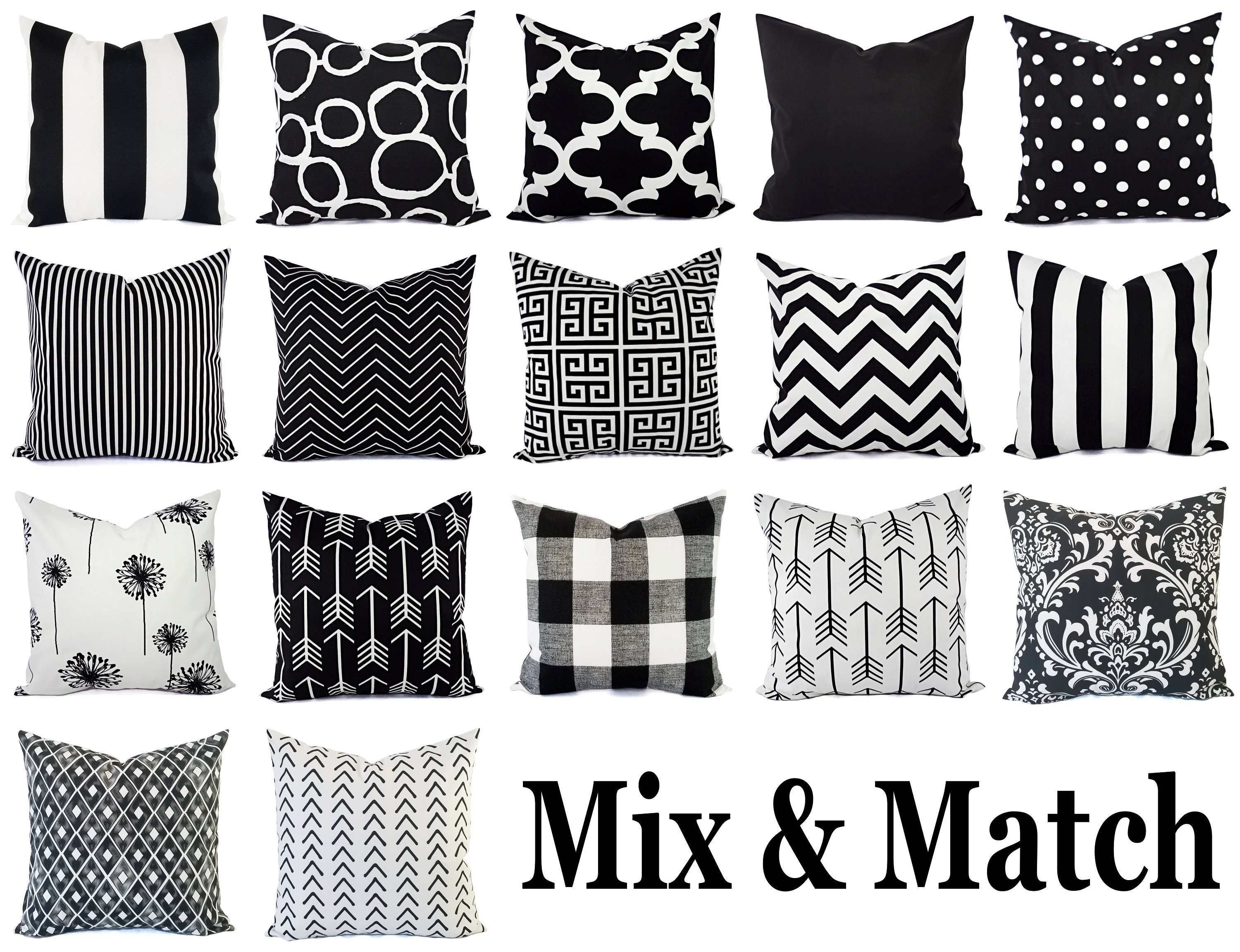 black accent pillows