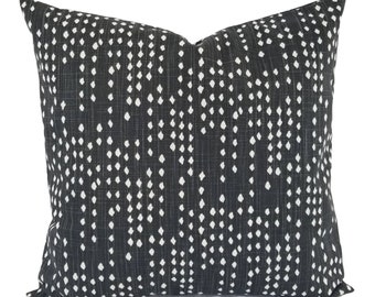 Two Soft Black Decorative Pillow Covers - Two Black and White Throw Pillow Covers - Geometric Pillow - Black Pillow Covers Pillow Sham