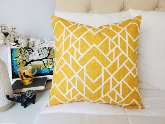 One Deep Yellow Throw Pillow Cover One Dark Yellow Decorative Pillow Cover Yellow Couch Pillows Cushion Cover Yellow Pillow Covers Etsy UK