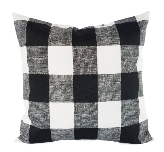 NIDITW Set of 2 Sister Gift Vintage Black and White Buffalo Checkers Plaids Soft Cotton Decorative Throw Pillow Sham Cushion Case for Sofa Couch Outdoor Both Sides Square 20x20 Inches 