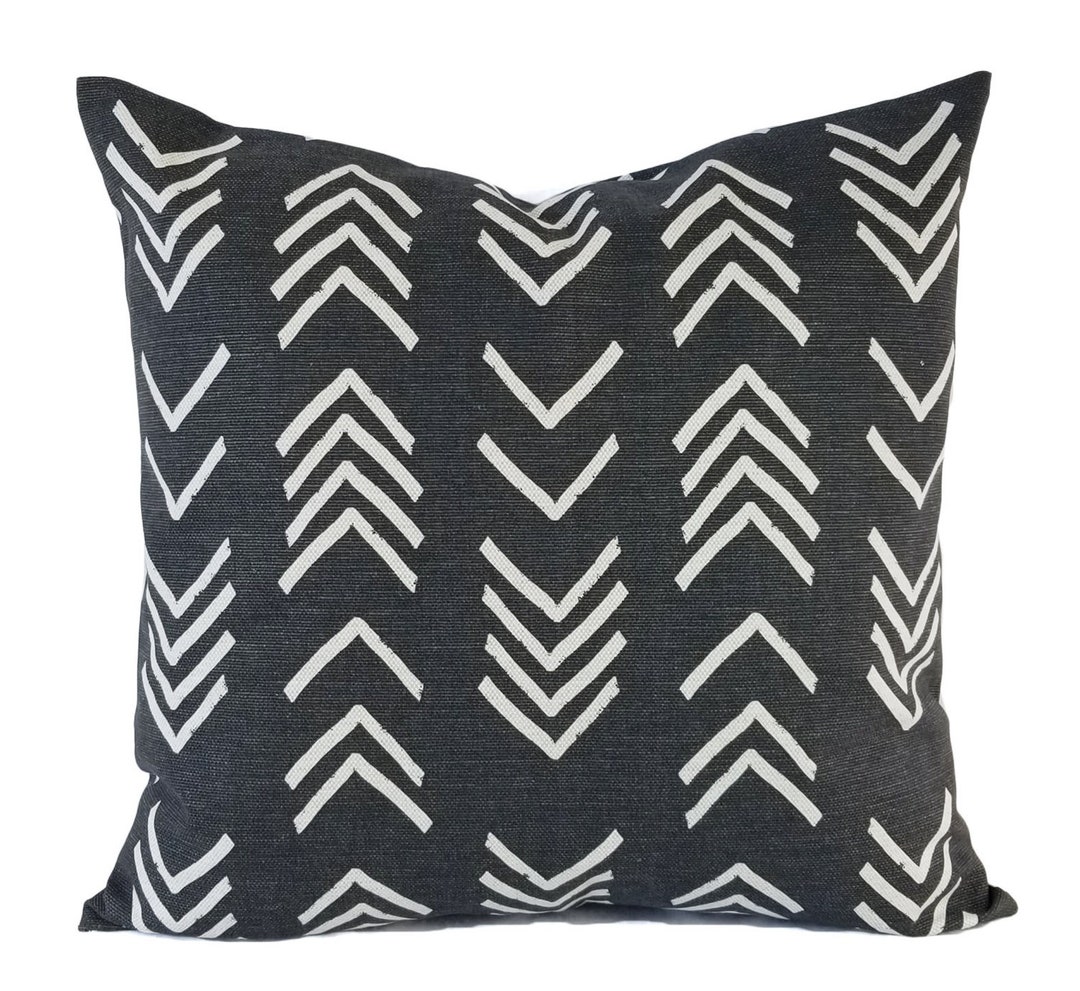 Two Grey Pillow Covers Dark Grey Pillow Covers Custom Pillow Cover
