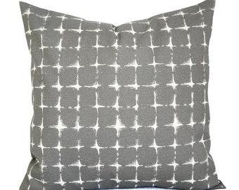 Two OUTDOOR Cool Grey Pillow Covers - Grey Pillows - Grey Geometric Pillow Cover - Grey White Pillow Sham - Grey White Pillow Cover