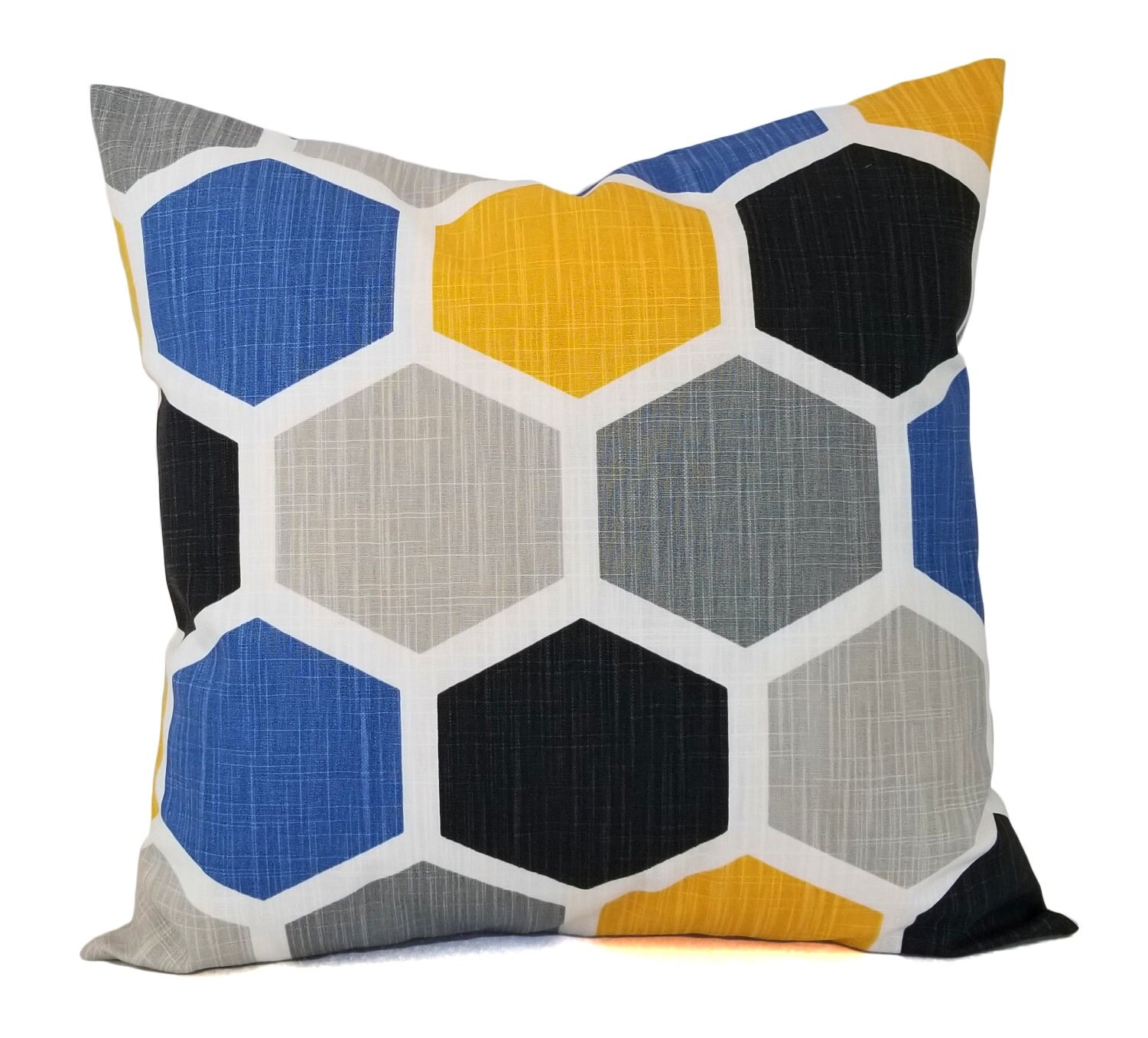 Yellow and Blue Throw Pillow Covers Two Blue and Yellow Etsy