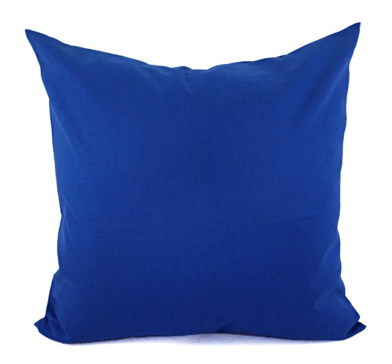 Solid Royal Blue Decorative Pillow Cover Blue Pillow Cover Linen