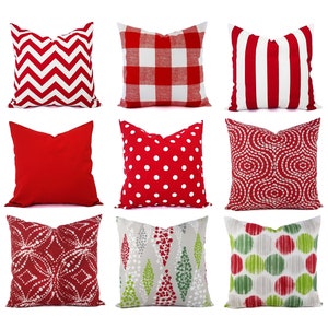 Red Pillow Cover, Decorative Throw Pillow Cover, Red Couch Pillow, Red Pillow Sham, Red Euro Sham, Red Throw Pillow, 18 x 18 Pillow, 20 x 20