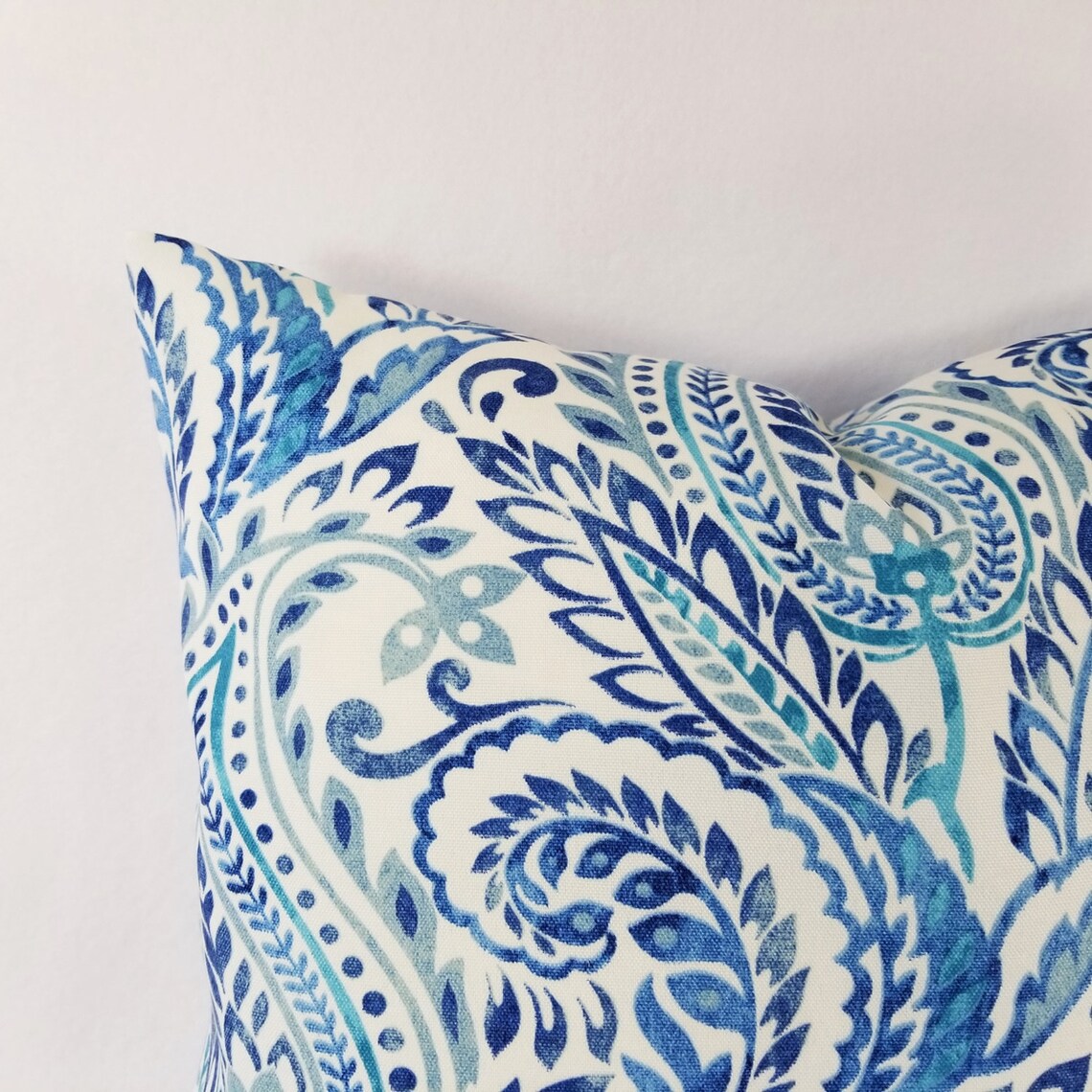 Two OUTDOOR Pillow Covers Throw Pillow Cover Blue Throw Etsy