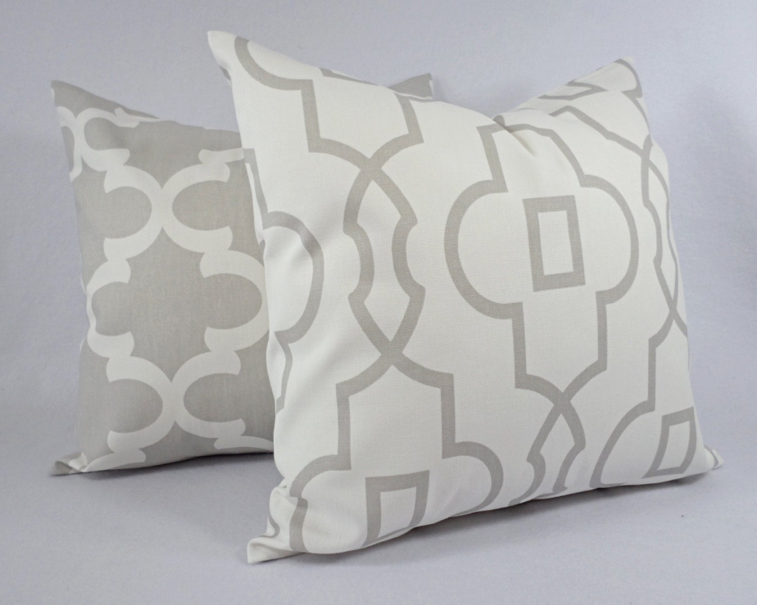 Grey and White Pillow Covers Grey Pillow Sham Grey Throw Etsy