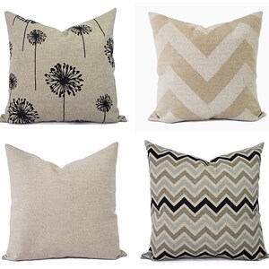 Burlap Pillows Brown Decorative Pillow Cover Black Pillow Etsy