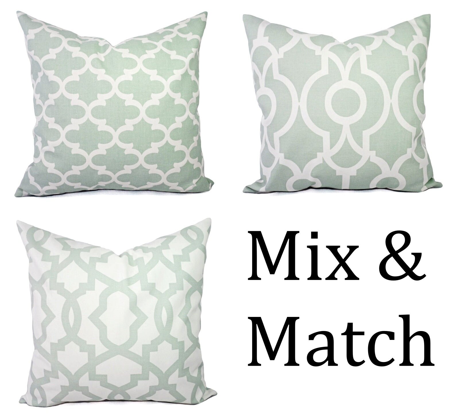 Soft Green Pillow Covers Artichoke Green and White Throw Etsy