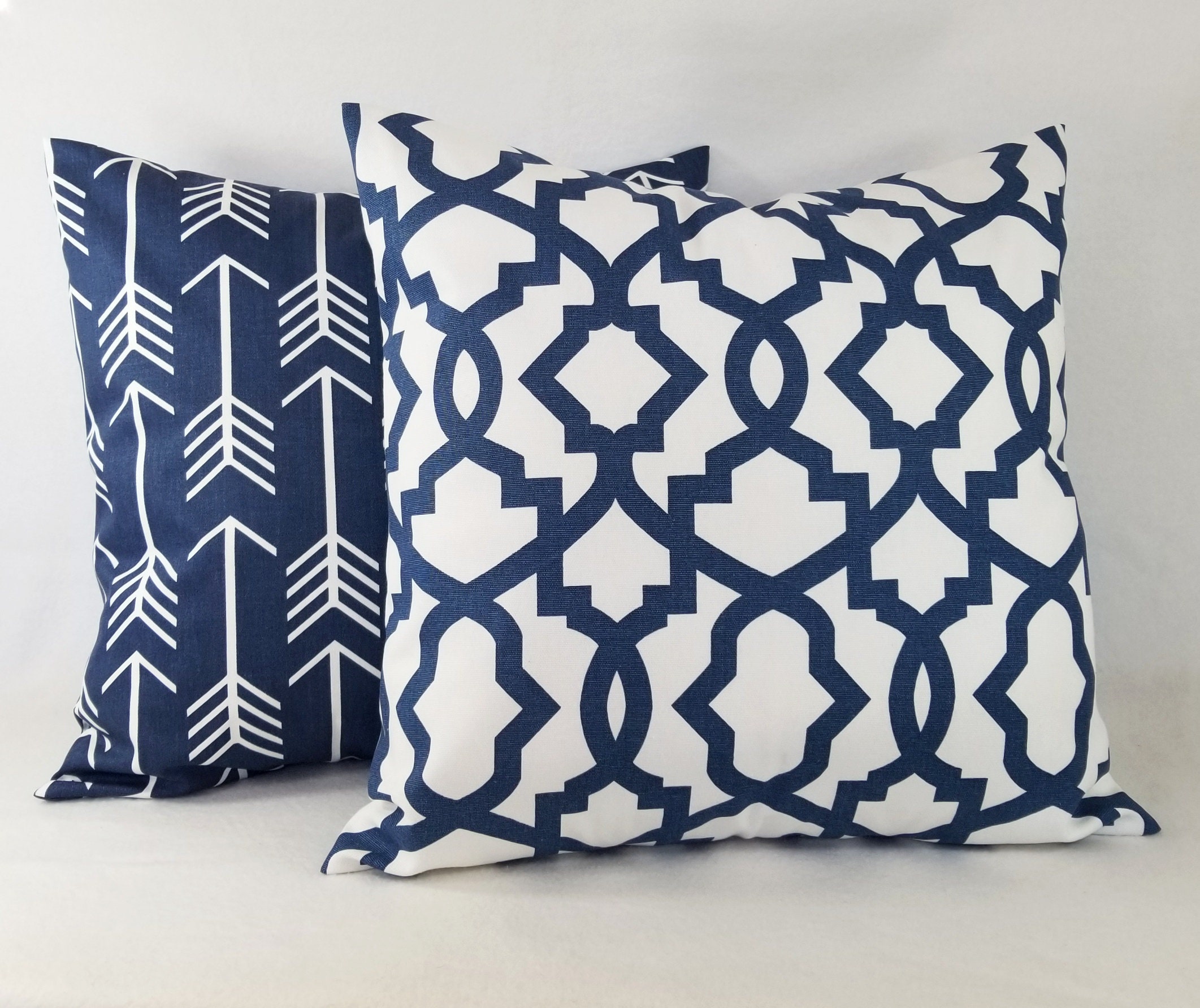 Monogrammed Navy 16 x 16 Pillow Cover ONLY - Lavington Designs LLC