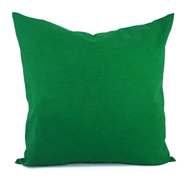 Solid Green Decorative Pillow Cover Dark Green Pillow Cover Etsy