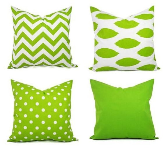 green pillows