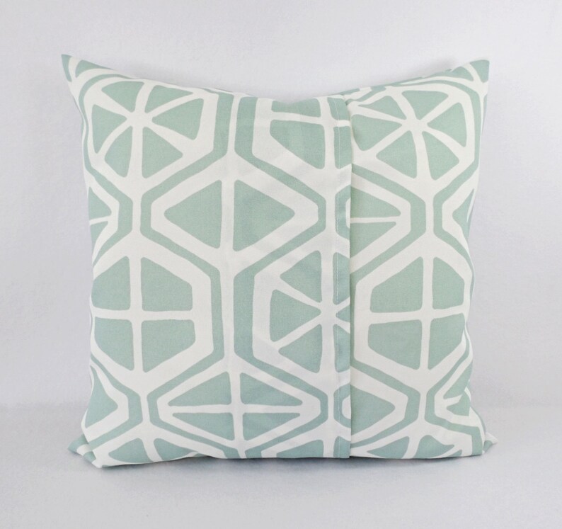 Two OUTDOOR Light Blue Pillows Blue Geometric Pillows Etsy