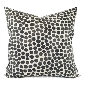 Pillow Covers 16 x 16 Inch Navy Blue Black and Tan Quilted Star Pillow Cover