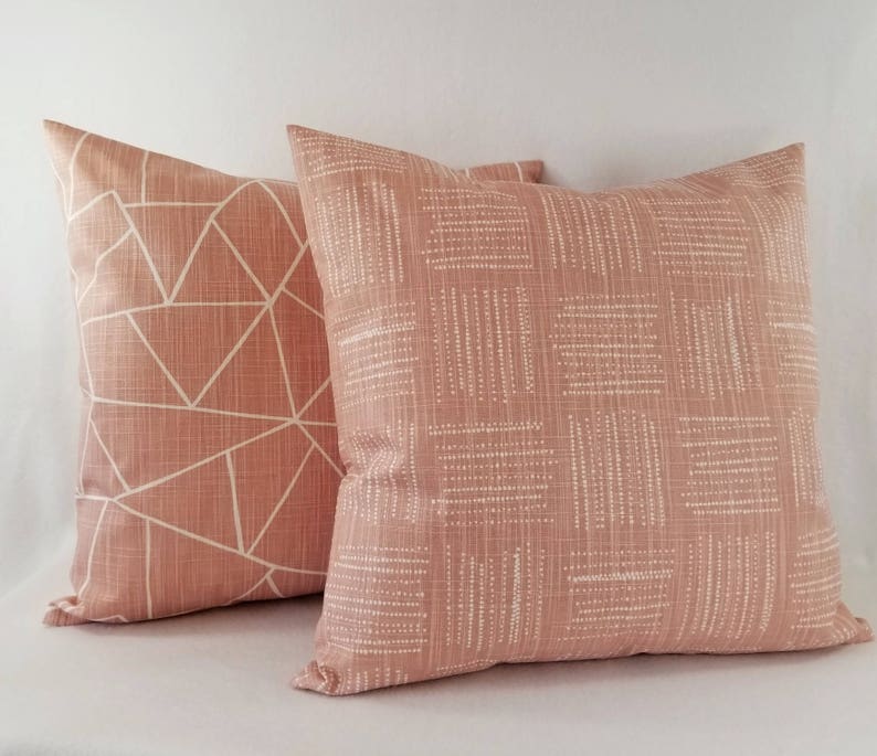 Two Blush Pink Pillow Covers Decorative Pillow Covers Etsy