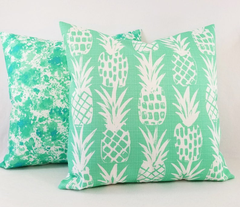 OUTDOOR Pillow Covers Aqua Pillow Turquoise Pillow Cover Etsy