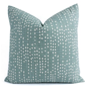 One Soft Blue Green Decorative Pillow Cover, Cream and Green Throw Pillow Cover, Geometric Pillow, Sage Green Pillow Covers Pillow Sham
