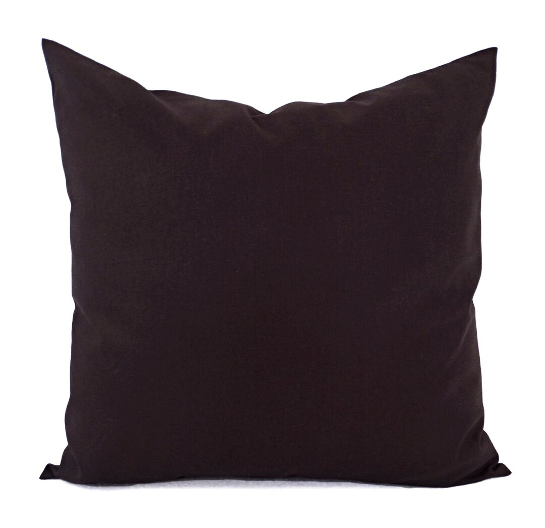 Solid Brown Decorative Pillow Cover Brown Pillow Cover Linen Pillow