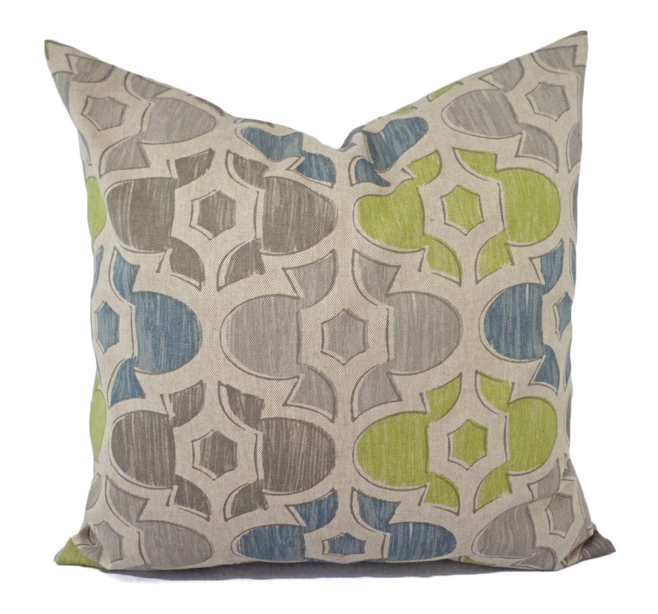 Pillow Decorative Throw Stripes Brown Green Baby Blue Pillow Decorative Throw Stripes Brown Green Baby Blue