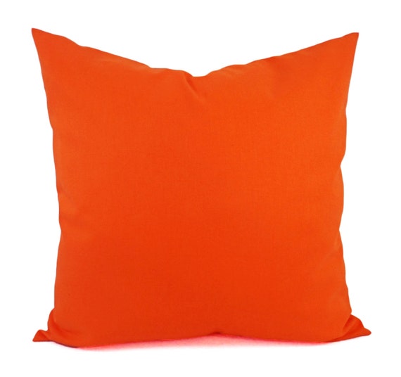 solid orange throw pillows