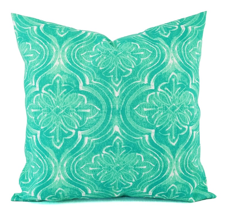 OUTDOOR Pillow Covers Aqua Pillow Turquoise Pillow Cover Etsy