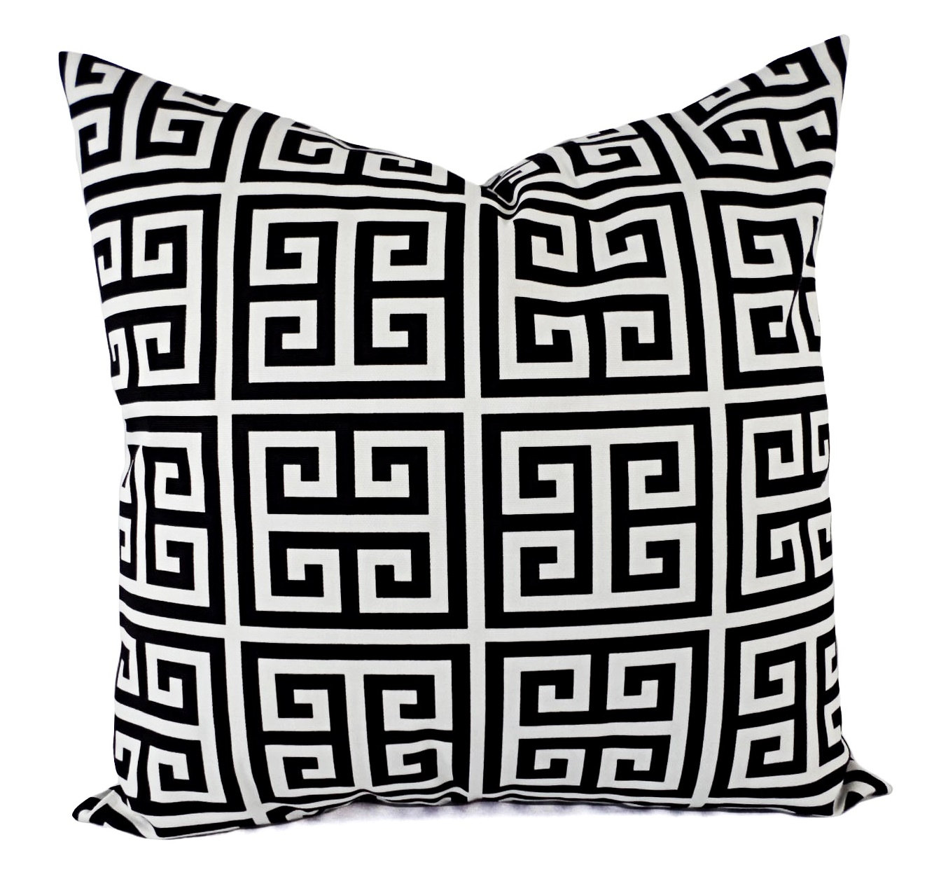 Broyhill Hawthorne Black & White Geometric Square Throw Pillow