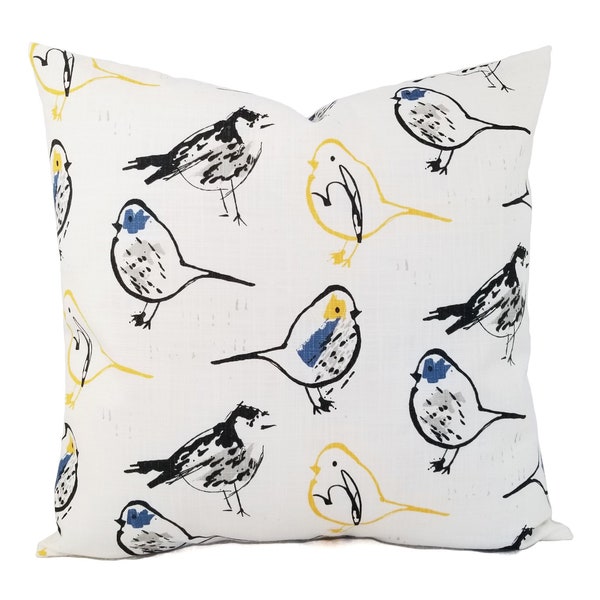 Yellow Bird Pillow Etsy