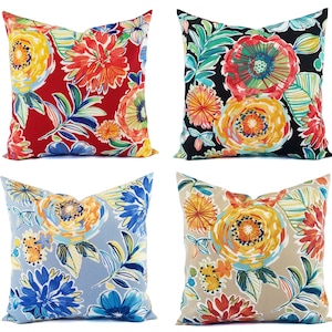 OUTDOOR Pillow Cover, Floral Pillow Cover, Custom Pillow Cover, Patio Pillow Cover, Outdoor Throw Pillow, 16 x 16 Pillow 18 x 18 Pillow