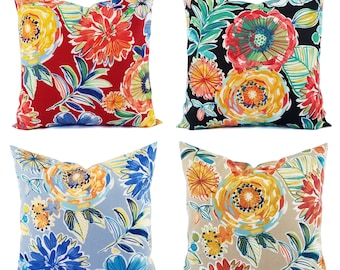 OUTDOOR Pillow Cover, Floral Pillow Cover, Custom Pillow Cover, Patio Pillow Cover, Outdoor Throw Pillow, 16 x 16 Pillow 18 x 18 Pillow
