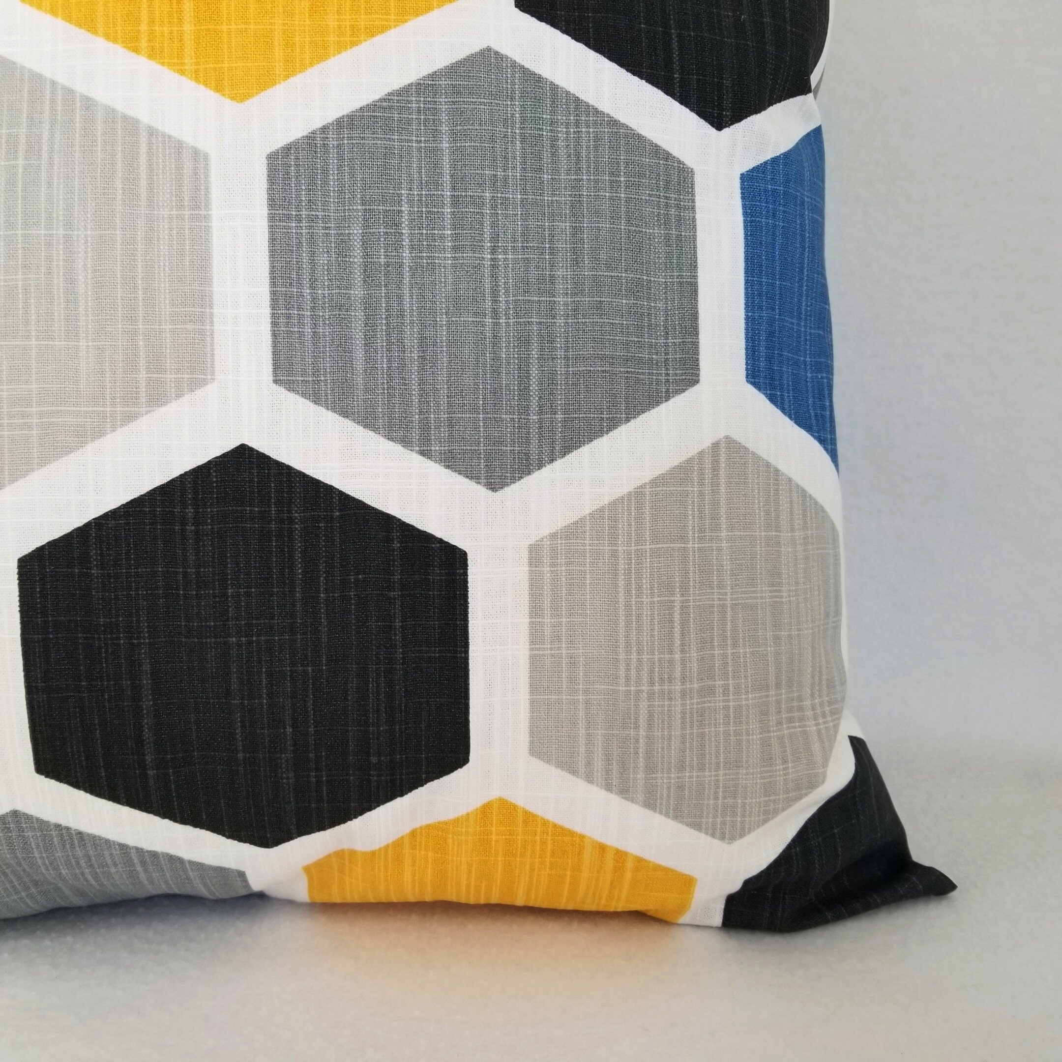 Yellow and Blue Throw Pillow Covers Two Blue and Yellow Etsy