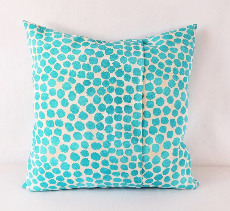 Two OUTDOOR Pillows Aqua Beige Pillow Cover Aqua Throw Etsy