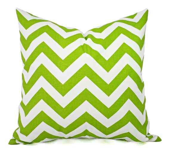 Two Green Couch Pillows Green Pillow Cover Green and White Etsy