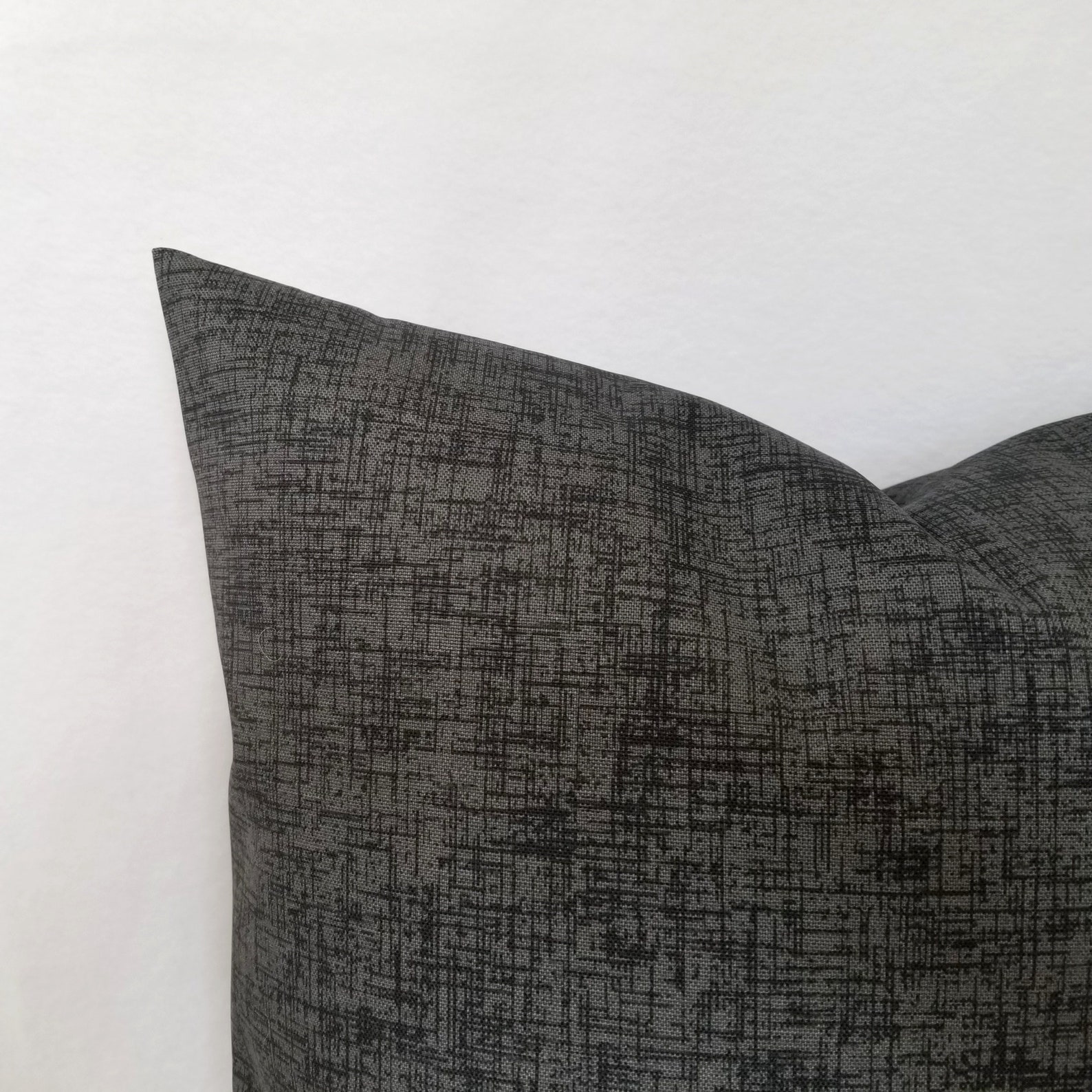 OUTDOOR Dark Grey Pillow Covers Solid Grey Pillows Grey Etsy