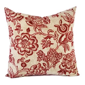 Red Floral Pillow 