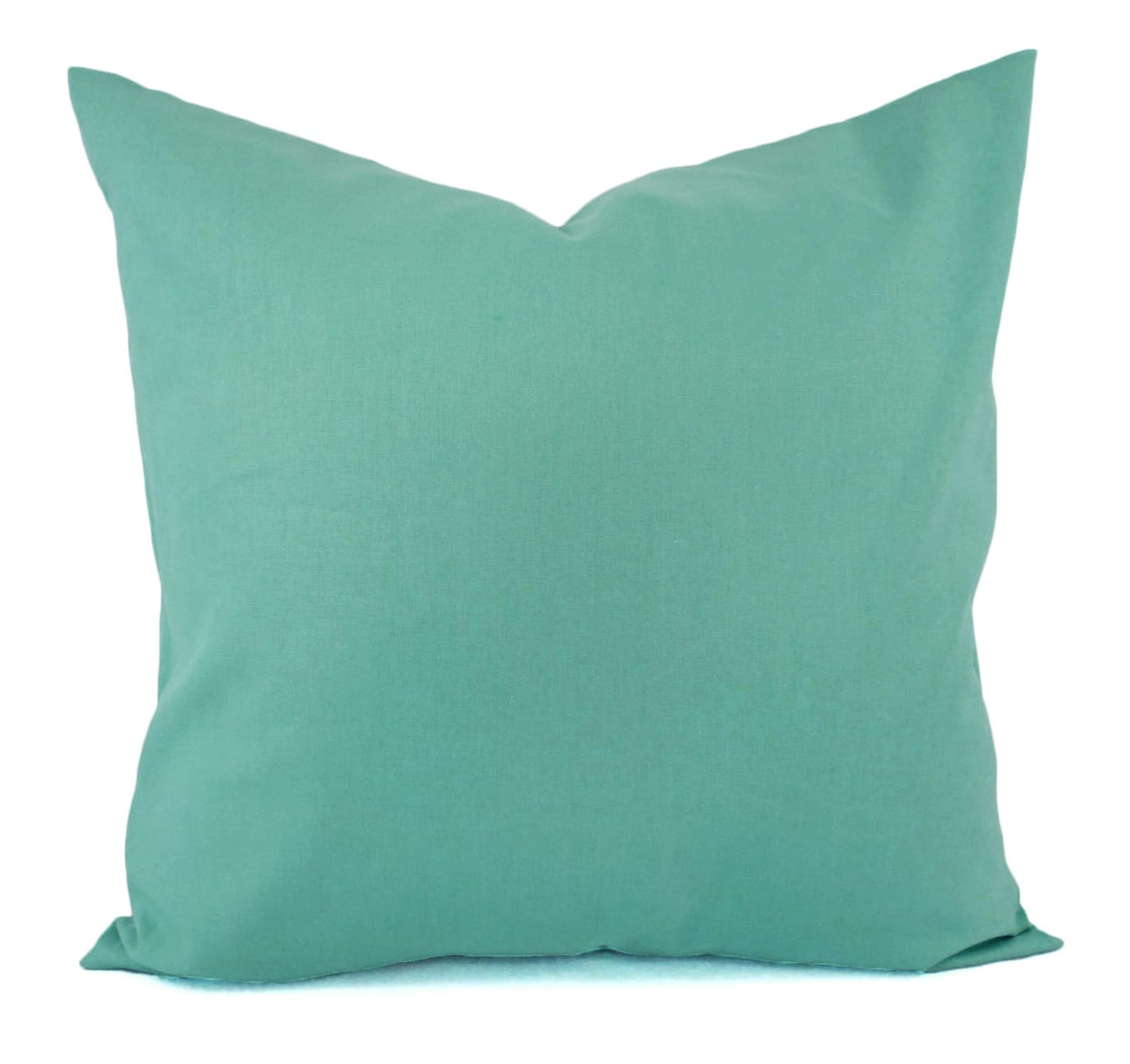 Solid Aqua Decorative Pillow Cover Teal Pillow Cover Linen Etsy