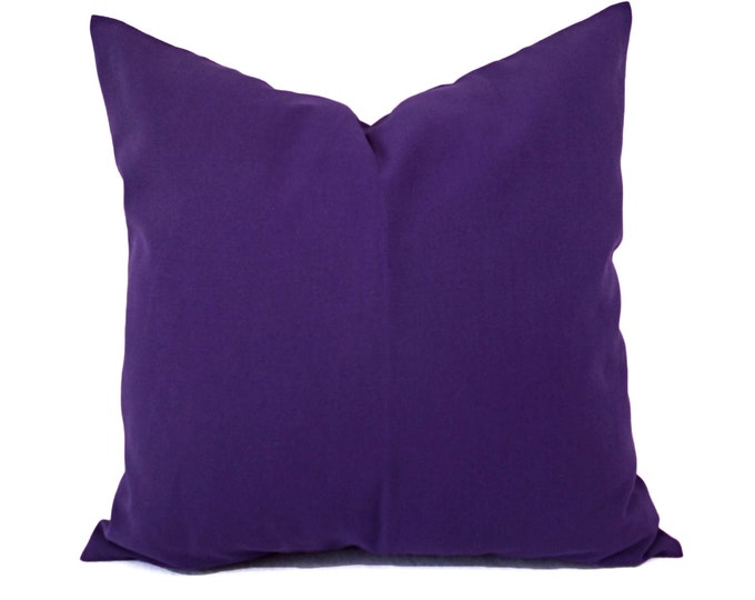 Two Solid Purple Pillow Covers Purple Couch Pillow Covers Etsy