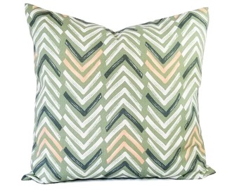 CLEARANCE One Green Pillow Cover - Green Throw Pillow - 20 x 20 Inch 26 x 26 Inch Decorative Pillow - Pink Pillow Cover - Grey Pillow