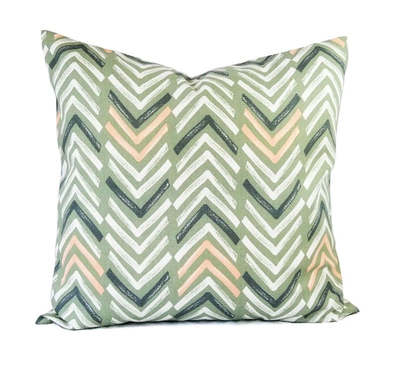 CLEARANCE One Green Pillow Cover Green Throw Pillow 20 x 20 Inch 26 x 26 Inch Decorative Pillow Pink Pillow Cover Grey Pillow image 1