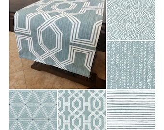Soft Green Table Runner, Custom Size Table Centerpiece, Fabric Table Runner, Blue Green Table Runner, Dining Room Decor, Custom Decor